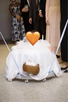 結婚式　リングガール　歩行器　装飾品のみ 結婚式 リングガール 歩行器 装飾のみ 花のチュール レース