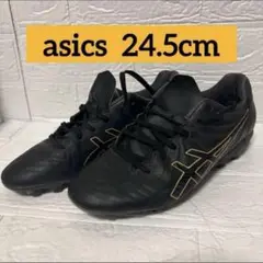asics サッカーシューズ 24.5cm ブラック