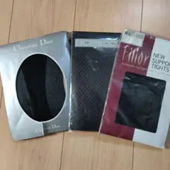 ストッキング　３足セット　黒　クリスチャンディオール　ノエビア　ユニクロ