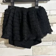 未使用　berryberry フリル付き黒スカート型パンツ　韓国　130cm
