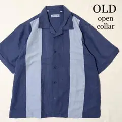 OLD Milano bay 切替 デザインシャツ オープンカラーシャツ XXL