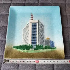 警視庁 絵柄入り 七宝焼 角皿
