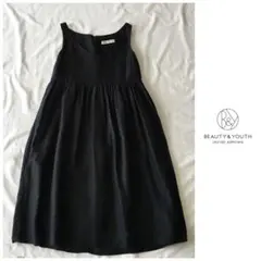◎ユナイテッドアローズ【洗える】コットン シルク ノースリーブ ワンピース