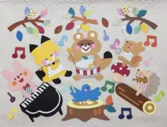 壁面飾り　秋　9月10月11月　秋の音楽会