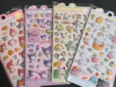 3Dシール　ぷくぷくシール　ボンボンドロップ　立体　まとめ 4 枚