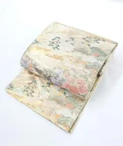 FN9978o 着物 正絹 袋帯 六通柄 金