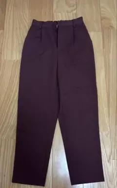 GRL スラックス バーガンディ　ウエストゴム付き