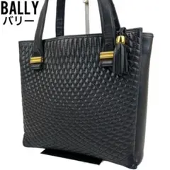 ✨美品 BALLY バリー キルティング ハンドバッグ ブラック 黒 手提げ