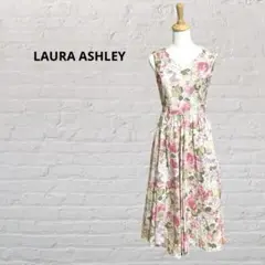 タグ付【ローラアシュレイ】花柄ワンピース　ロングワンピース　ノースリーブ