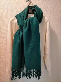 ジョンストンズ カシミア大判ストール グリーン