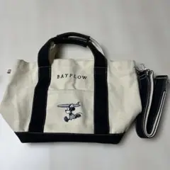BAYFLOW ミッキー刺繍 トートバッグ　ショルダー付き