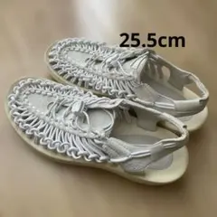 【美品】キーン ユニーク オールホワイト25.5 KEEN
