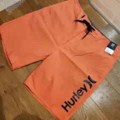 新品　ハーレー　サーフパンツ　オレンジ　水着　フィジーク　32
