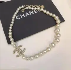 D0023 ヴィンテージシャネルCHANEL チャーム パールネックレス