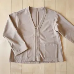 ボンサンス ノーカラーＶネック ジャケット