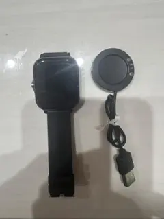 黒 スマートウォッチ 本体 充電器付き
