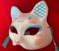 推しキャラお面！この価格でお届けします！ 雲の色の！半面猫面シナモンロールお面