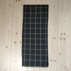 チェック ストール ブラック