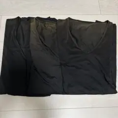 エアリズム ショートスリーブ Tシャツ 3枚セット XL ブラック