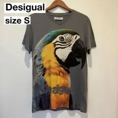 49 Desigual デシグアル オウム 半袖 プリントTシャツ S 新品