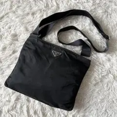 【美品】　PRADA ショルダーバッグ　ブラック　黒　ナイロン