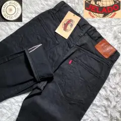 【未使用級タグ付】JELADO ブラックデニム　クラシックスリムパンツ　W28