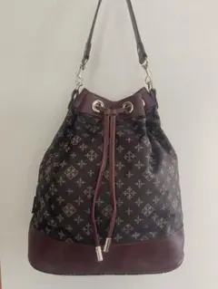 ラシット バッグ ショルダーバッグ 巾着バッグ トートバッグ 肩がけ ブラウン