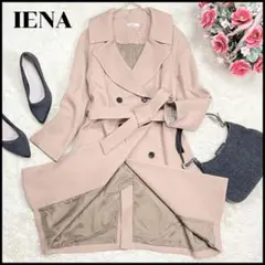 イエナ IENA ダブルチェスターコート ベルト付き ダブルブレスト ベージュ