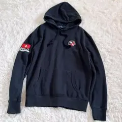 ポロラルフローレン パーカー ワッペン スイス　Sサイズ　黒　ダウンヒルシリーズ