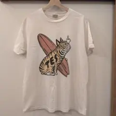 TES 猫 サーフボード Tシャツ L