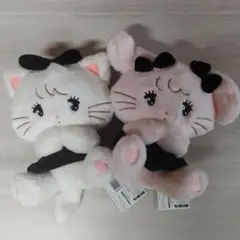 mikko BLACK RIBBON BIGぬいぐるみ　ムース＆キャミー２種