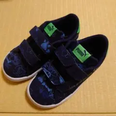 PUMA キッズシューズ ネイビー/グリーン 16cm