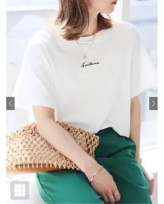 ロゴTシャツ Tシャツ シャツ ホワイト Fサイズ ロゴ