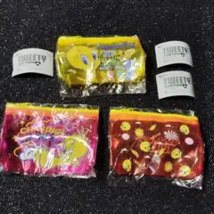 Tweety Bird ポーチ 3個セット　トゥイーティー　WB 　ガチャ