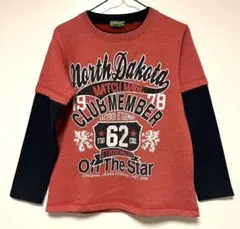 子供服　重ね着風　Tシャツ　長袖　150サイズ　カジュアル　かっこいい