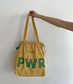 PWR ビッグロゴトートバッグ イエロー（新品、未使用です！）