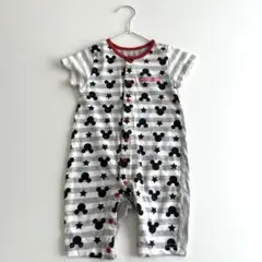 【7】ベビー服　ミッキーマウス柄ロンパース