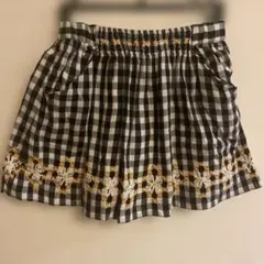 Bonpoint ボンポワンギンガムチェックフレアスカート6 ⭐︎お値下げ