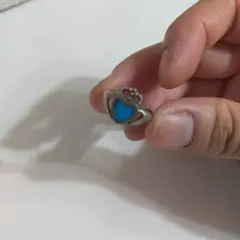 925刻印あり ターコイズハート型シルバーリング
