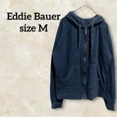 Eddie Bauer 【M】ダークブルー フルジップパーカー エディーバウアー