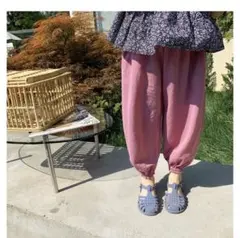 コットン ジョガー パンツ ピンク 120 ボトムス こども キッズ 子供