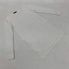 SAMRANG ロングTシャツ クルーネック 長袖 オフホワイト シンプル M