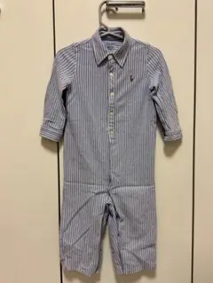 Ralph Lauren ストライプロンパース 12M