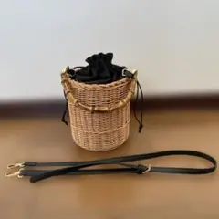 2Wayバンブーハンドルかごバッグ