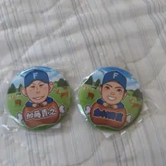北海道日本ハムファイターズ 金村尚真 加藤貴之 肉祭り 缶バッジ