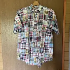Brooks Brothers パッチワーク半袖シャツ M 90s 古着 美品
