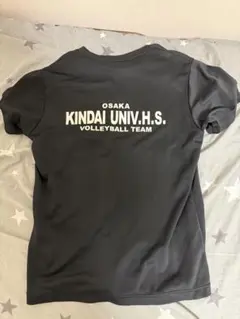 asics KINDAI UNIV.H.S. バレーボールシャツ XL ブラック
