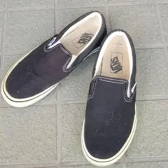美品 VANS スリッポン ブラック シンプルデザイン
