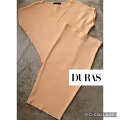 DURAS デュラス セットアップ半袖ニット&スカート フリーサイズ 【極美品】