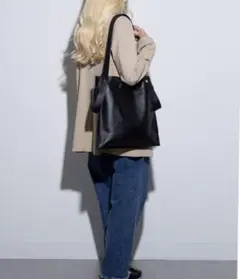 美品 BEAURE/ヴュレ 2WAY ハンドル トートバッグ ショルダー